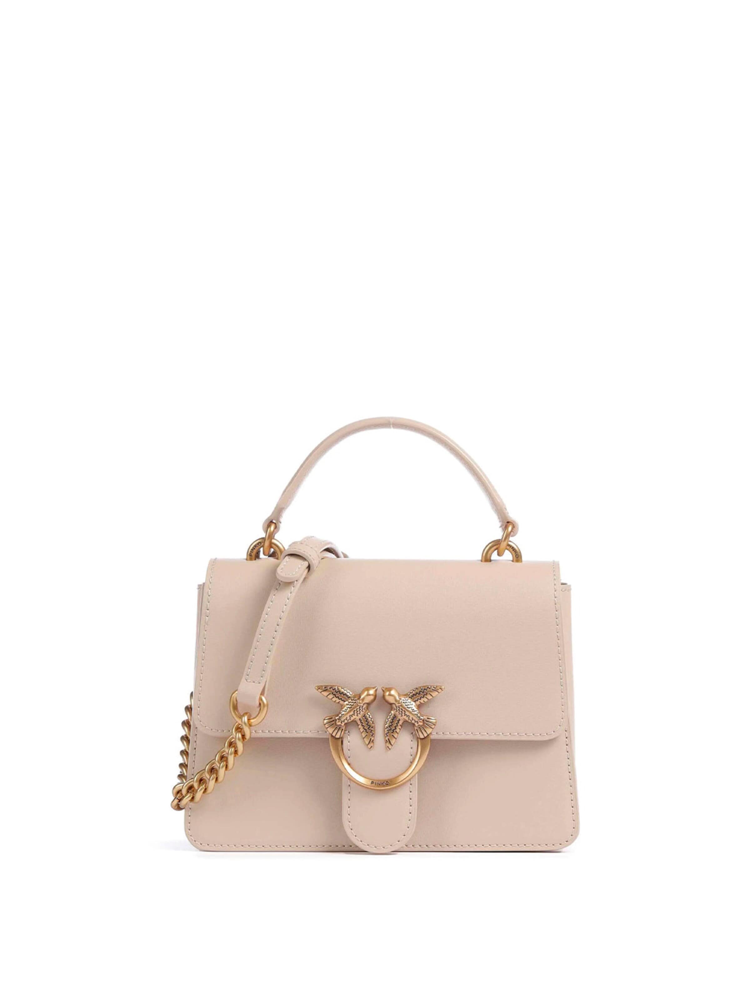 Borsa a tracolla 'Love One' di PINKO in beige: frontale