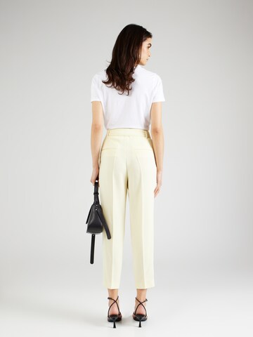 BOSS Regular Pleat-Front Pants 'Tapiah' in Yellow