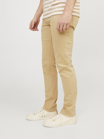 JACK & JONES Slim fit Jeans 'GLENN EVAN CJ 977 SN' in Beige