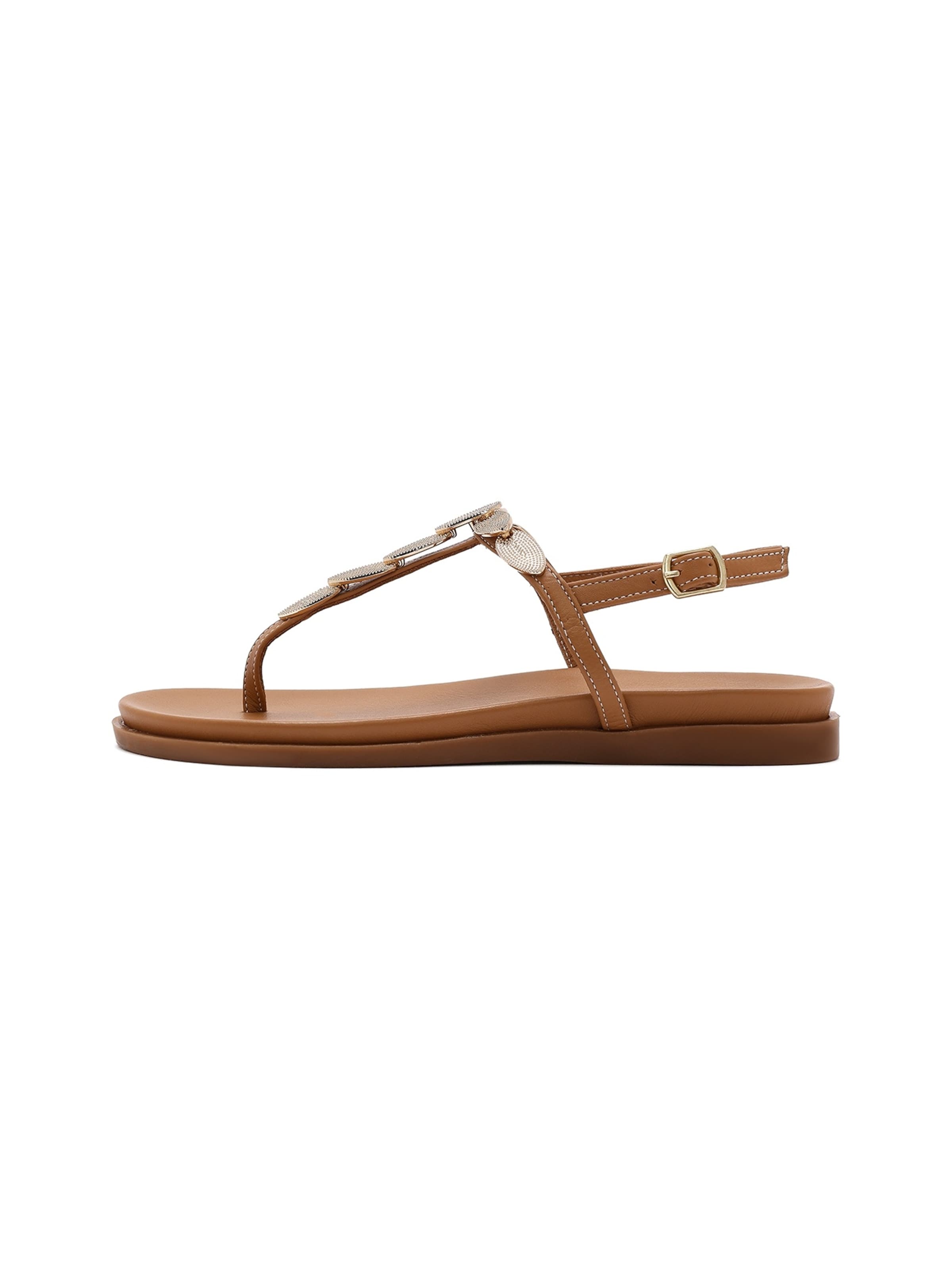 Derimod T-bar sandals in Brown: front