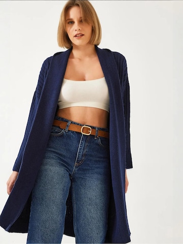 Bianco Lucci Gebreid vest in Blauw