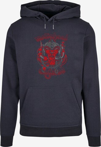 Merchcode Sweatshirt 'Motorhead - Warpig Redux' in Blauw: voorkant
