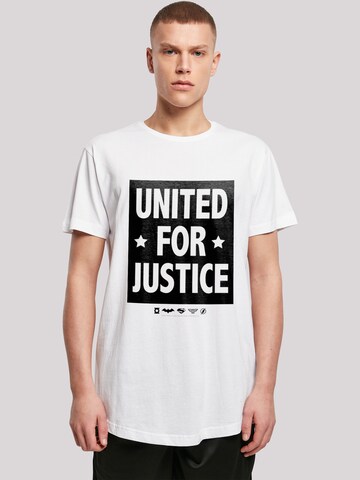 F4NT4STIC T-Shirt 'DC Comics Justice League United For Justice' in Weiß: Vorderseite