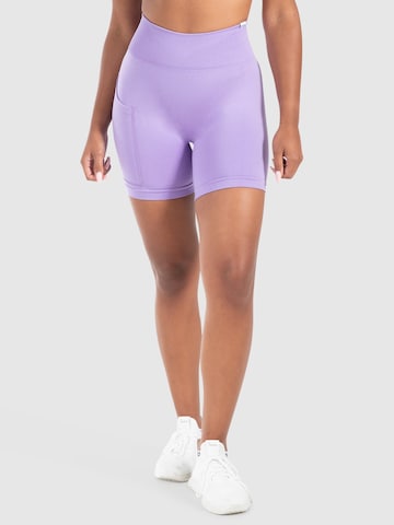 Smilodox Skinny Sportbroek 'Temmy' in Lila: voorkant