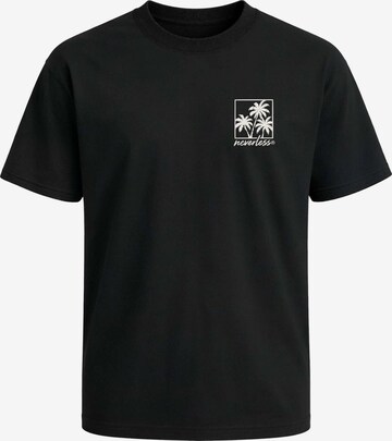 Neverless Shirt 'Palmen Badge' in Black: front