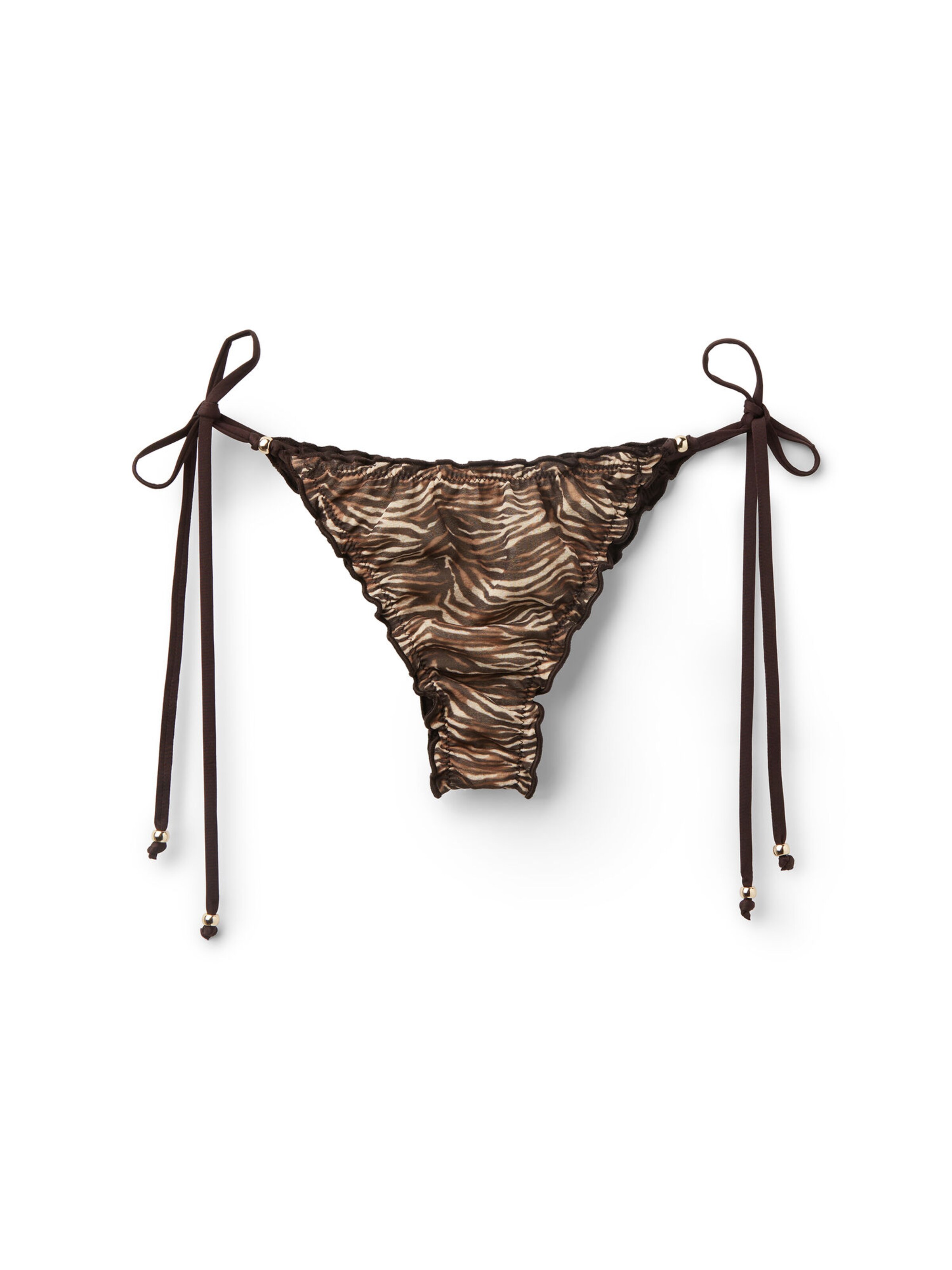 CALZEDONIA Bikini Bottoms 'Doll Zebra' in Brown: front