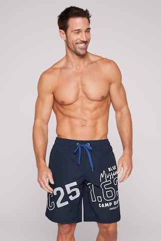 Shorts de bain CAMP DAVID en bleu : devant