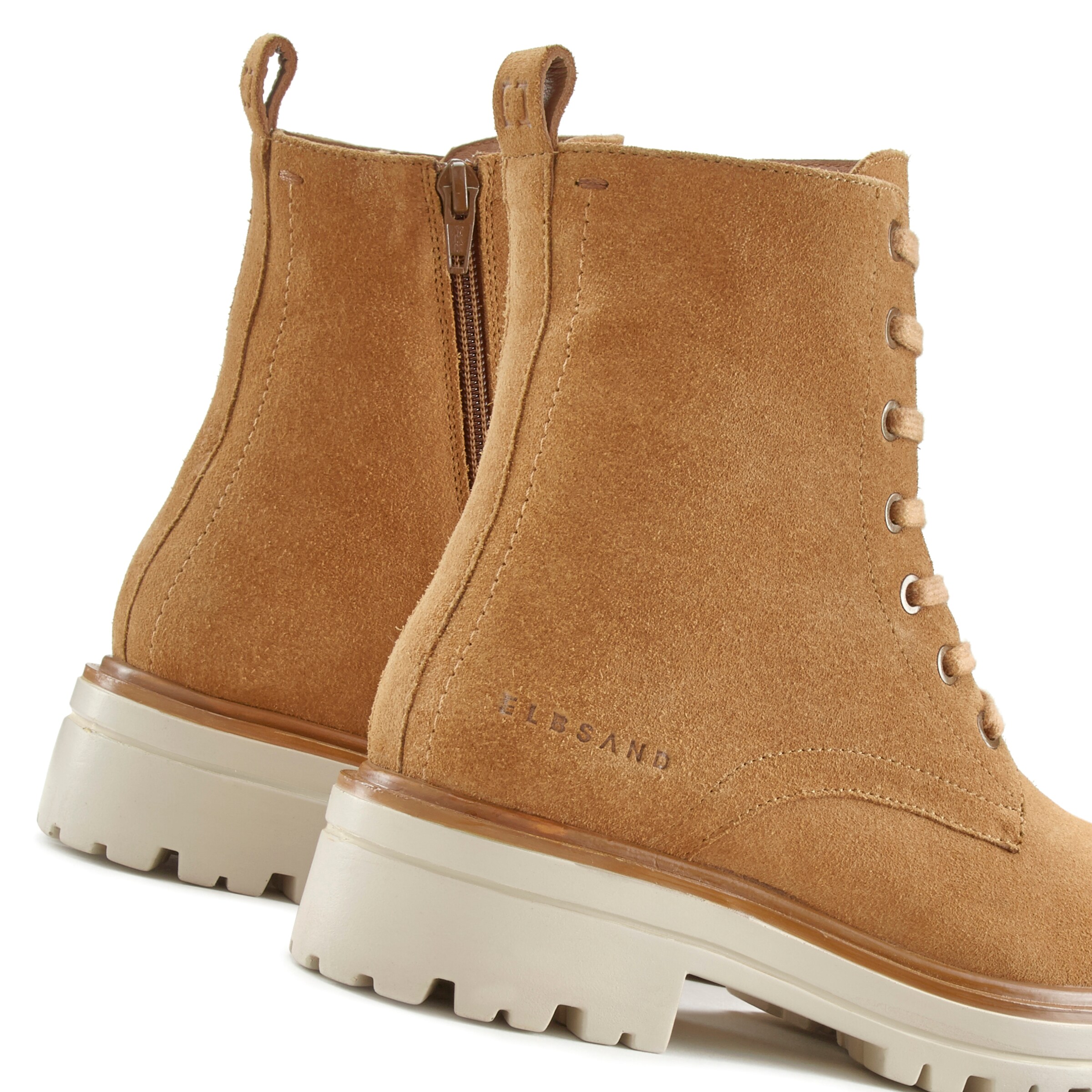 Elbsand Μποτάκι με κορδόνια σε καφέ