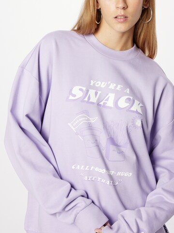 HUGO Sweatshirt 'Drisina' in Lila