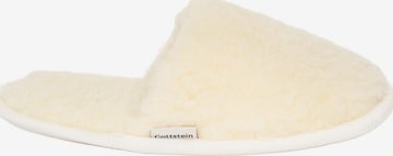 Gottstein Slippers 'Curly Wool' in White: front