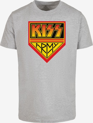 T-Shirt 'Kiss Army Logo' F4NT4STIC en gris : devant