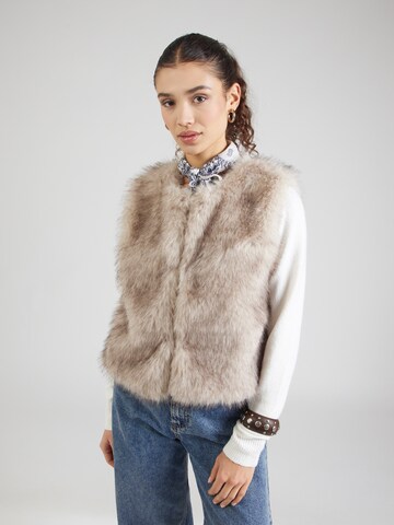 Gilet Gina Tricot en beige : devant