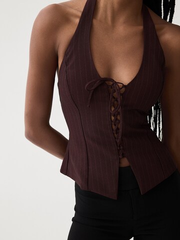 Bershka Top | rdeča barva