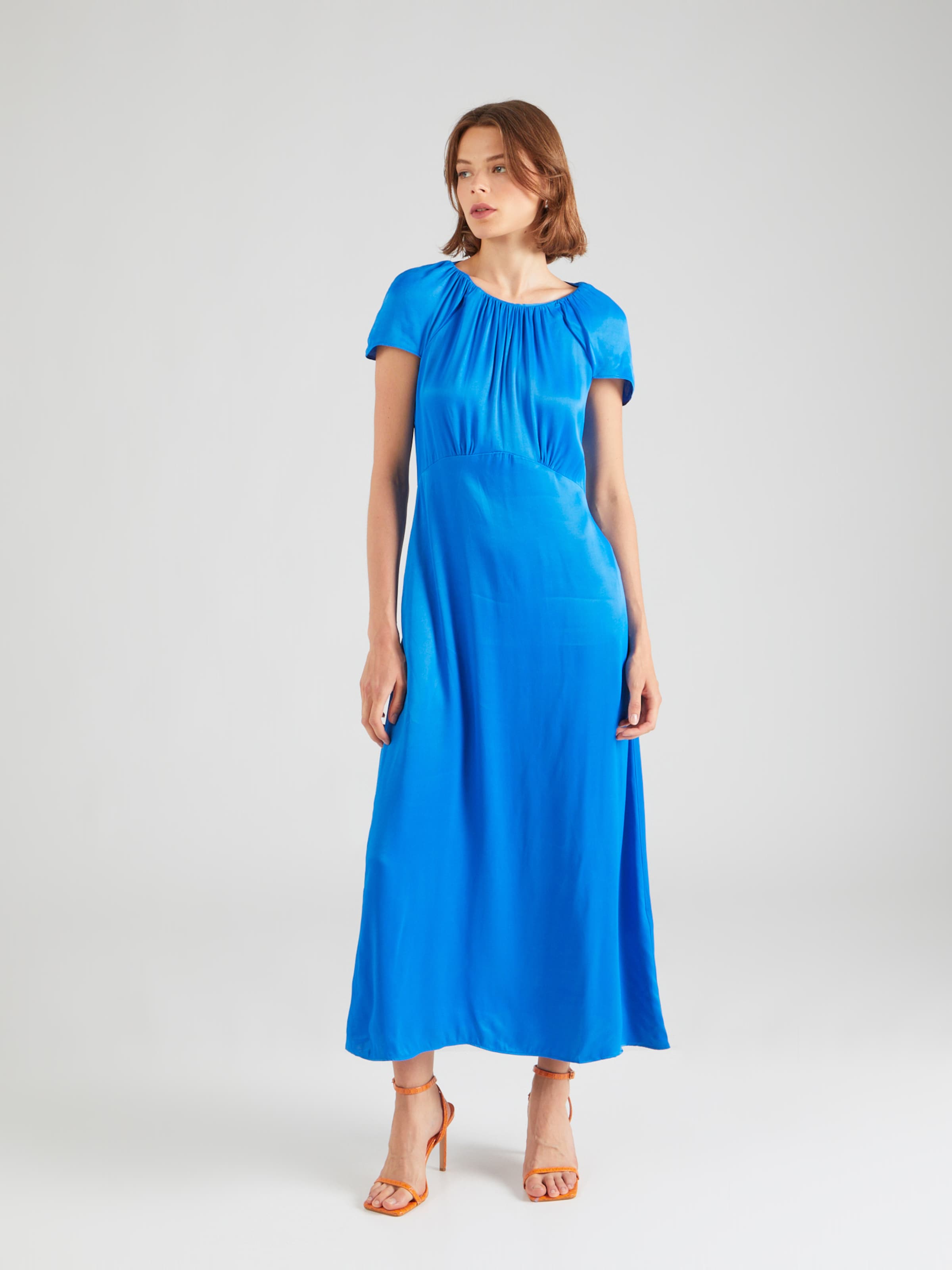 closet london blue dress Closet London Blue Wrap A-Line Midi Dress