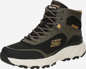Boots stringati 'HILLCREST 2.0' di SKECHERS in verde: frontale
