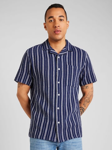 anerkjendt Regular fit Overhemd 'LEO' in Blauw: voorkant