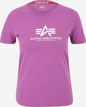 ALPHA INDUSTRIES T-Shirt in Lila: predná strana