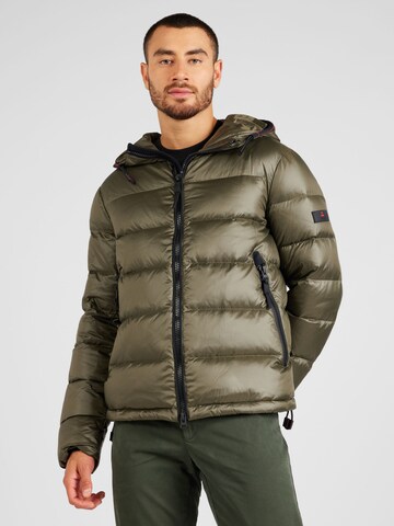 Peuterey Winter Jacket in Green: front