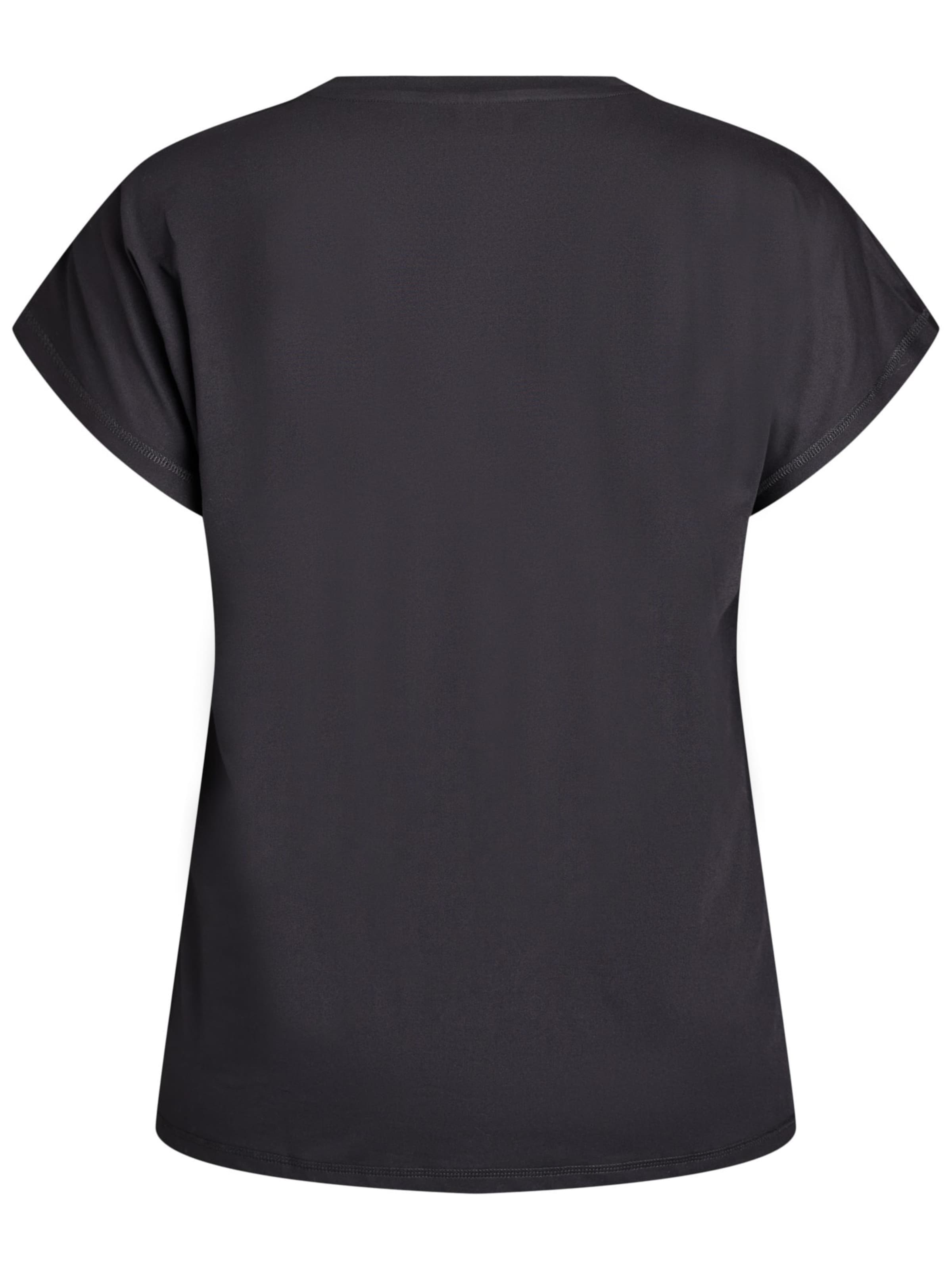 Zizzi T-Shirt 'Abasic' in Schwarz