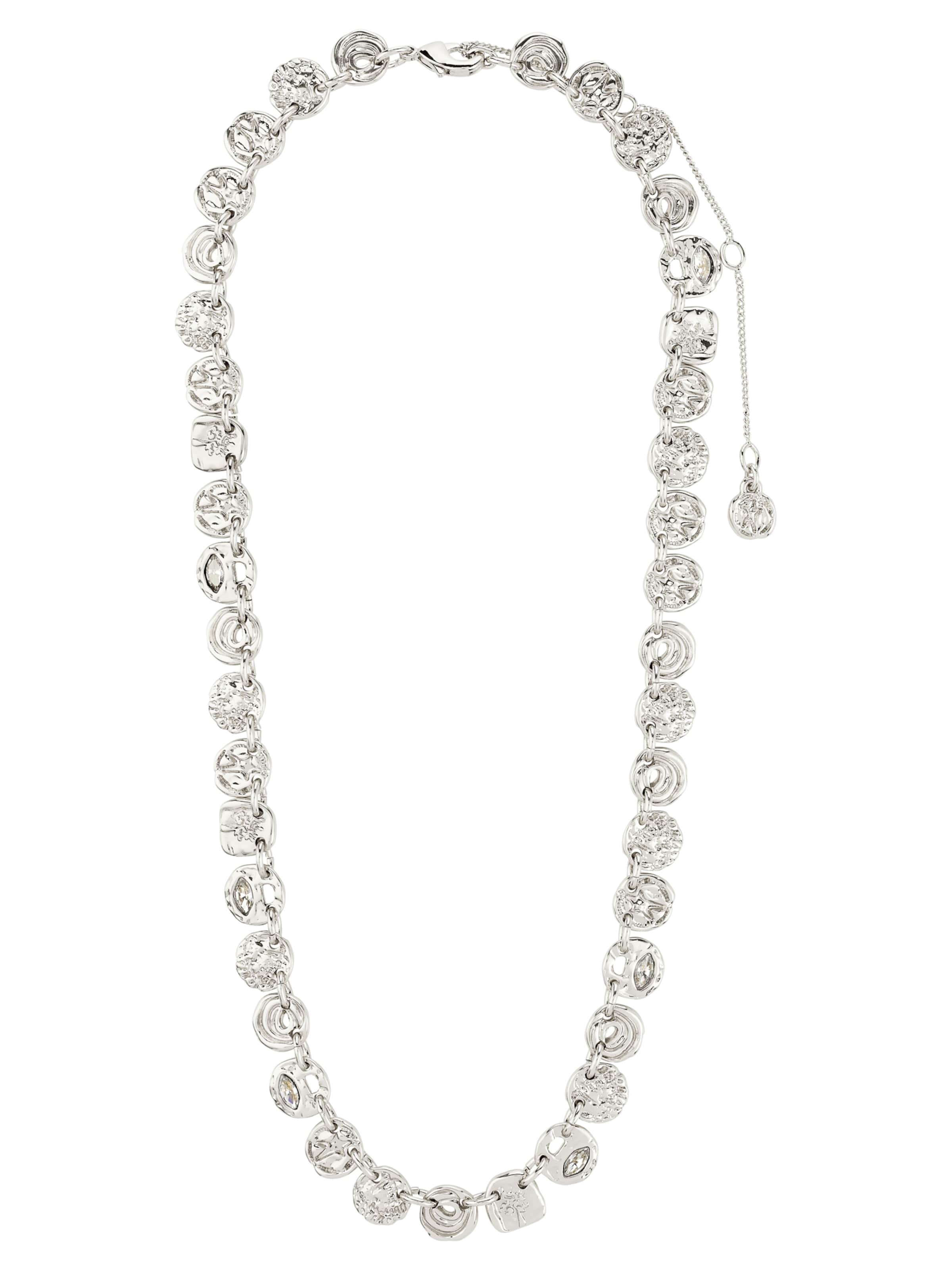 Pilgrim Necklace 'Fire' in Silver: front