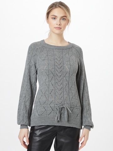 VILA Sweater 'MACY' in Grey: front