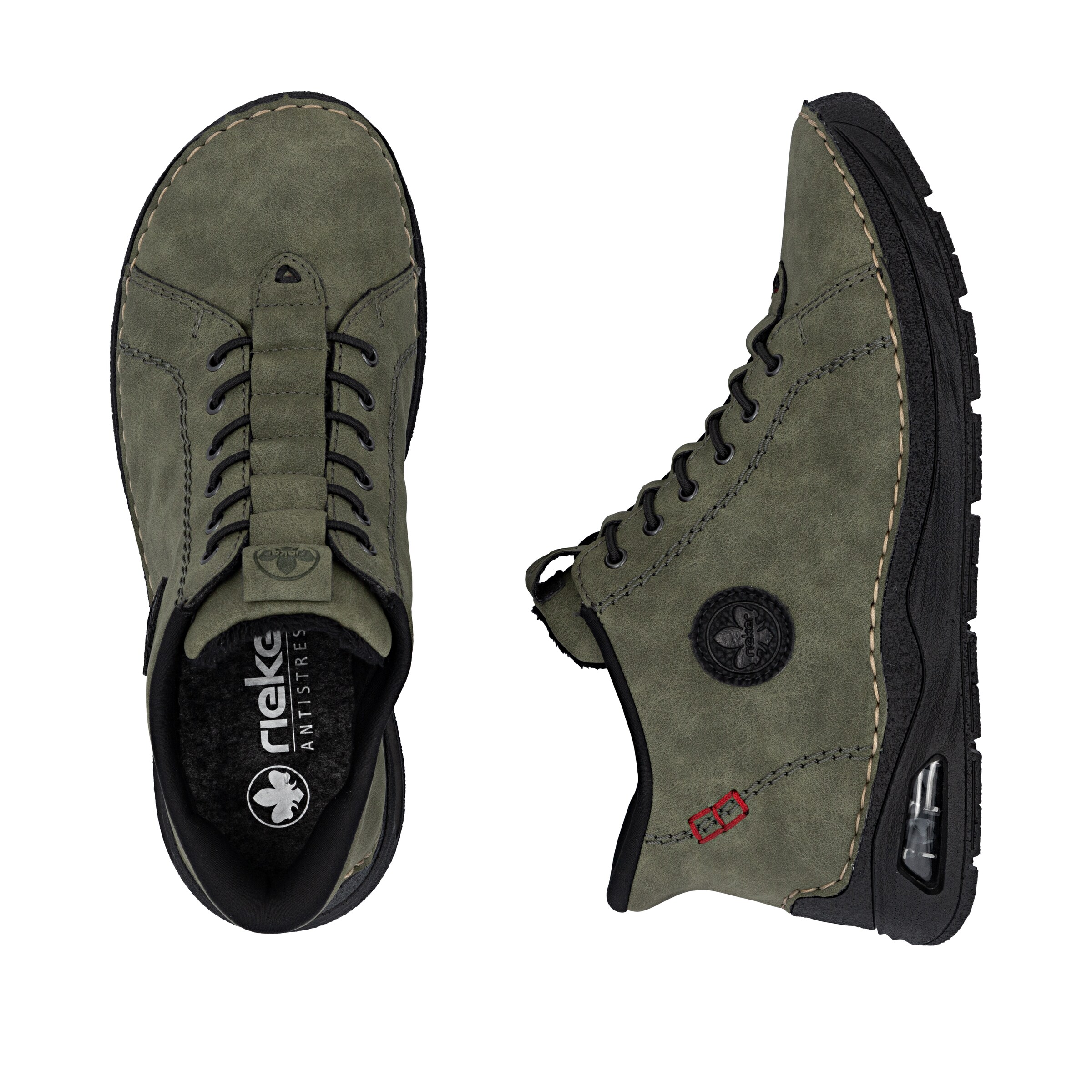 Bottines à lacets Rieker en vert