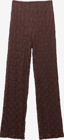 Pull&Bearregular Hlače - smeđa boja: prednji dio