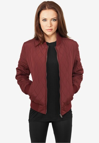 Urban Classics Between-season jacket 'Diamond Quilt' in Red: front