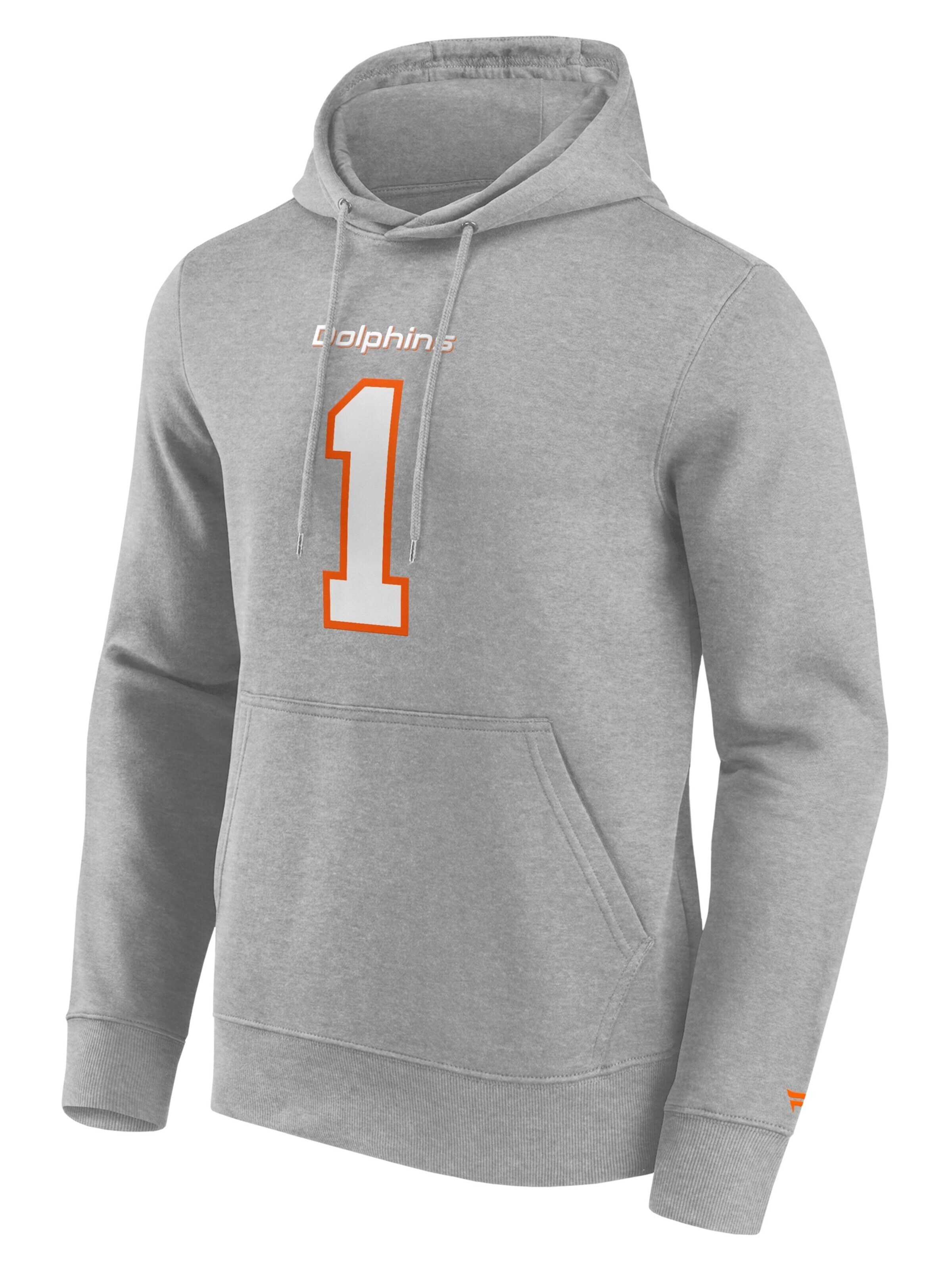 Fanatics Sweater 'Miami Dolphins Grahpic Hoodie Tagovailoa 1 NFL' in S in Grey, Item view