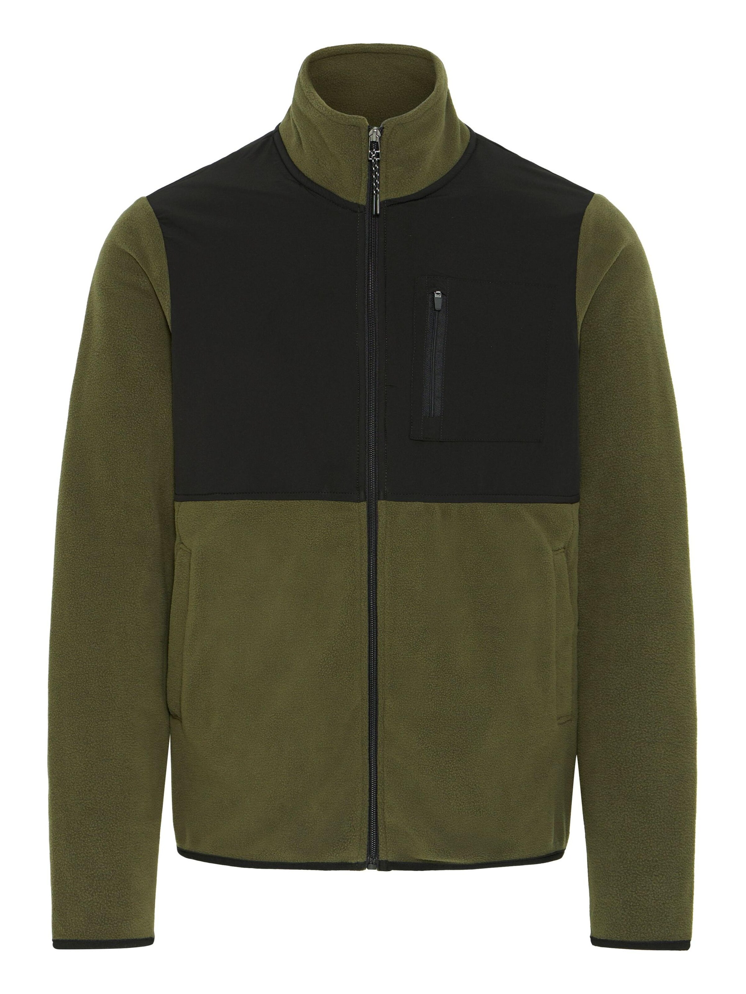 BLEND - Sudadera con cremallera ' BHMARIO ' en verde: frente