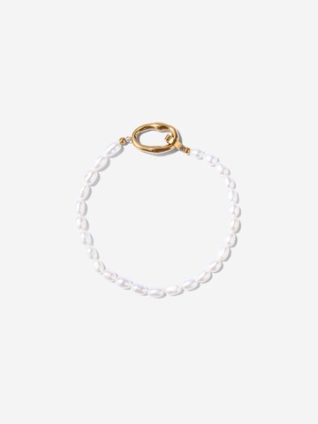 ØYRE Opaska 'Rice Pearl and Link' w kolorze złoty: przód