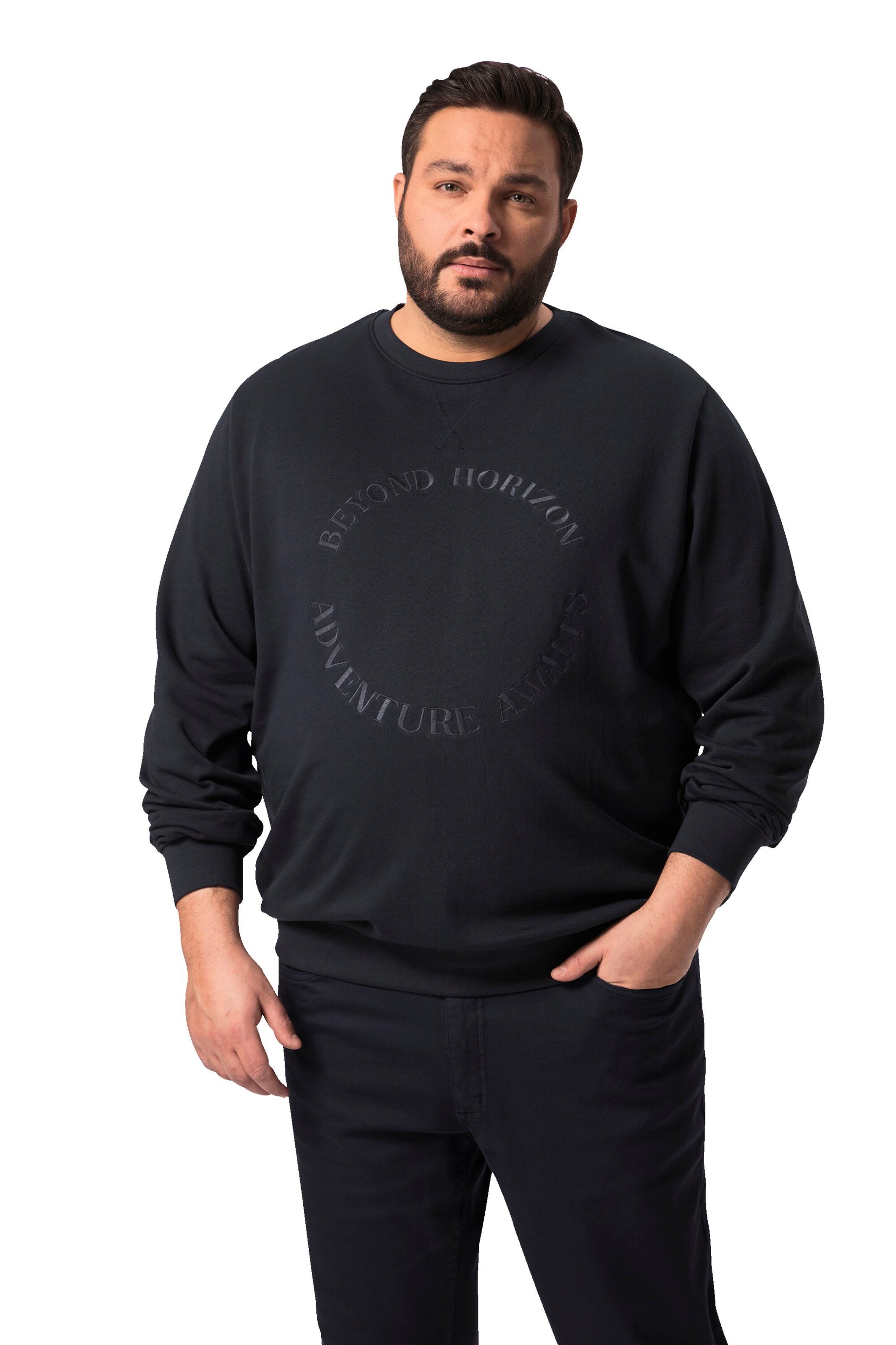 Sweat-shirt Men Plus en bleu : devant