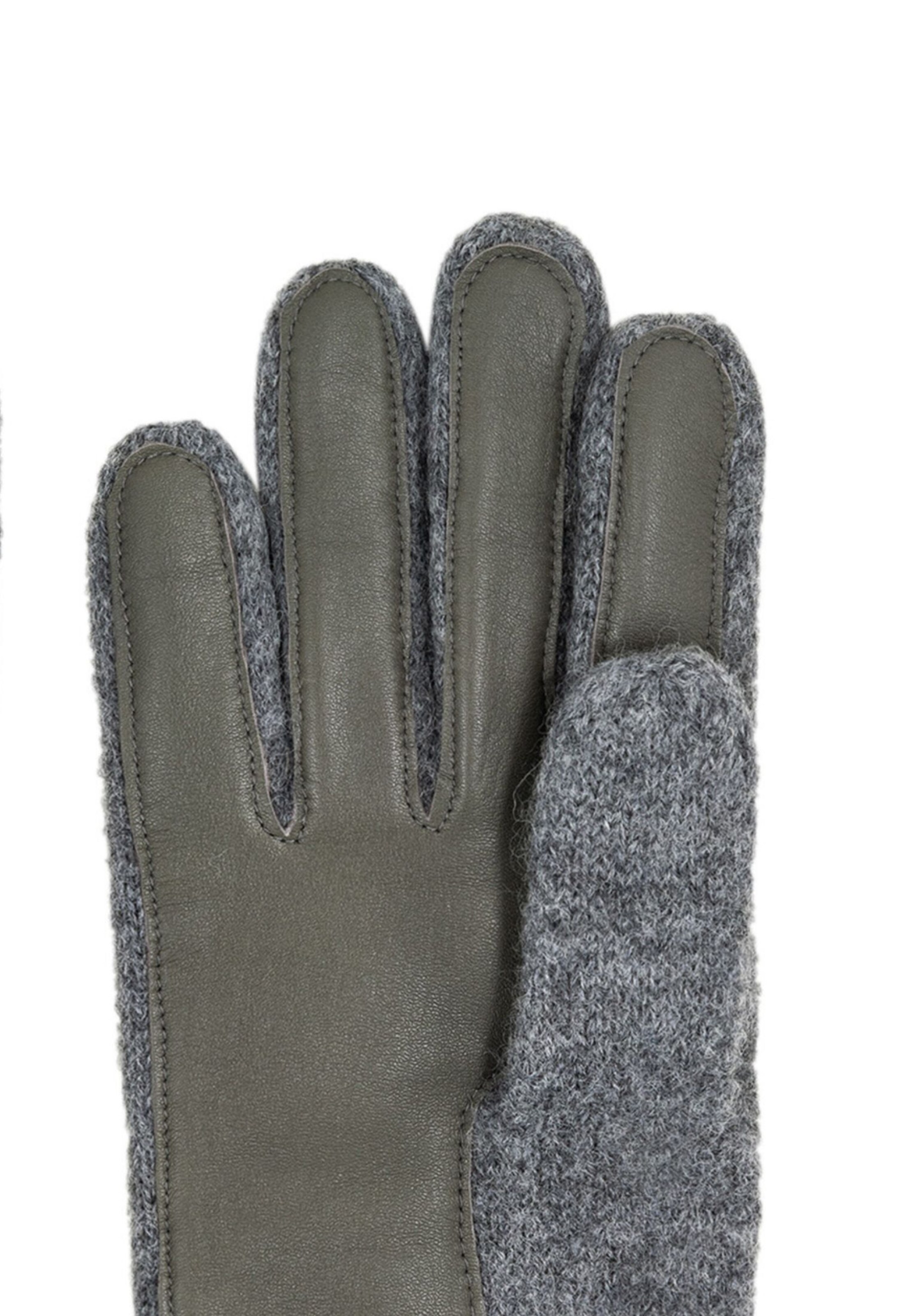 Mezzoguanti 'FELTED WOOL' di Roeckl in grigio
