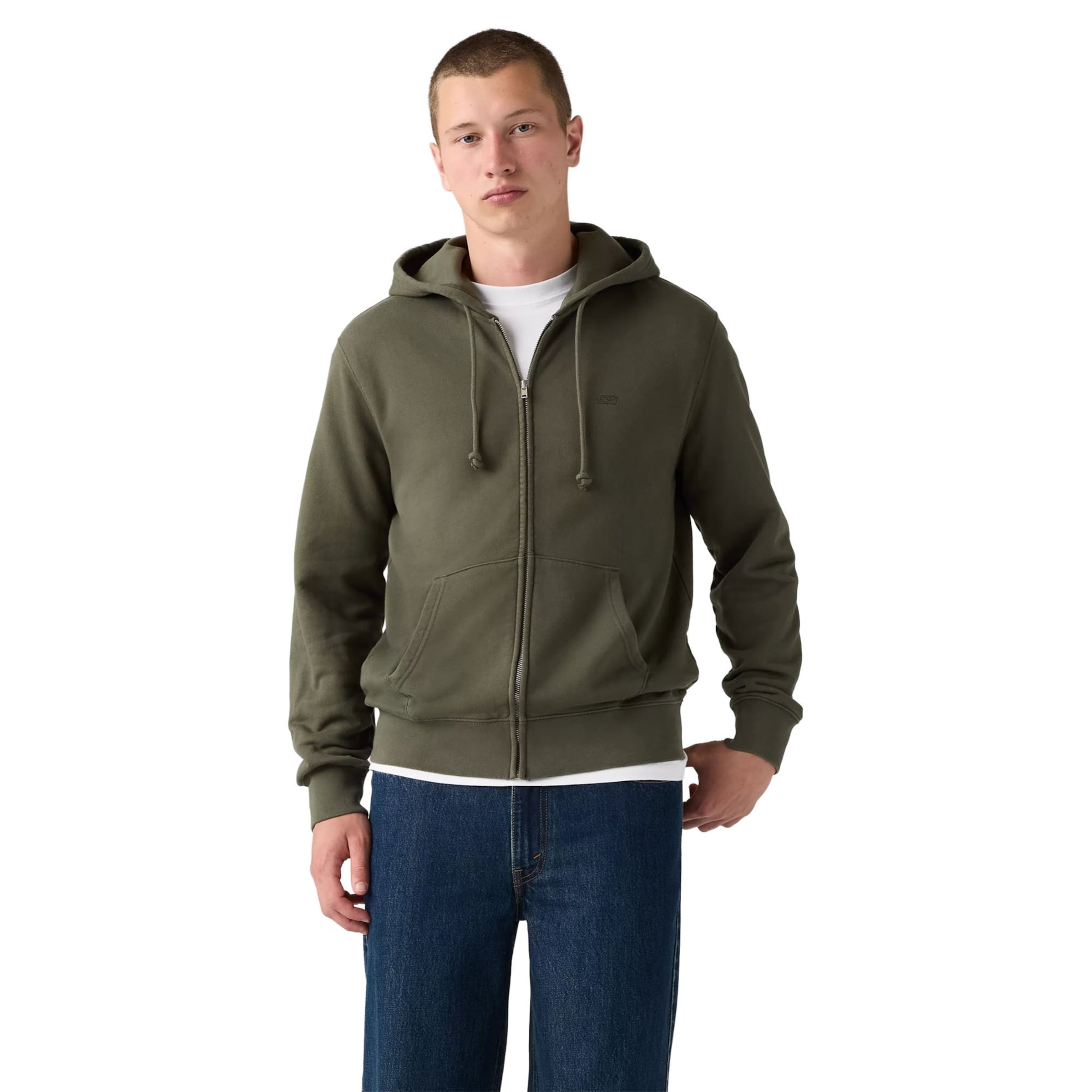 LEVI'S ® Regular fit Sweat jacket in Green: front