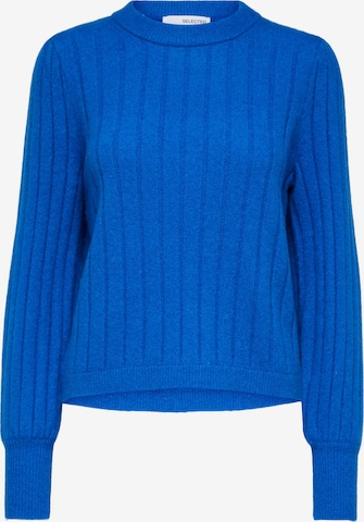 SELECTED FEMME Пуловер 'GLOWIE' в синьо: отпред