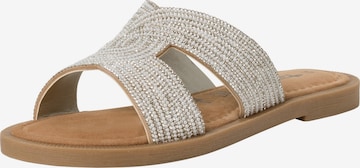 TAMARIS Mules in Silver: front