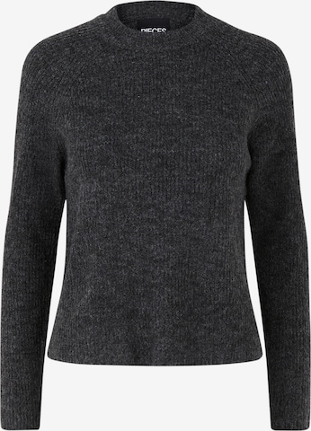 PIECES Sweater 'Ellen' in Grey: front