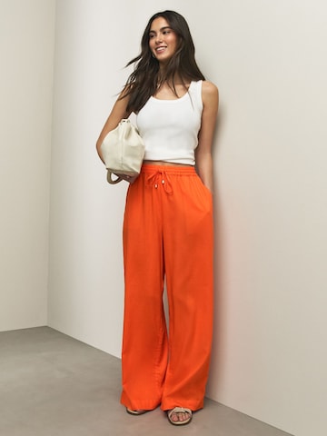 Wide Leg Pantalon Next en orange