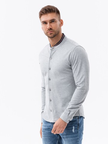 Ombre Slim Fit Hemd 'K542' in Grau