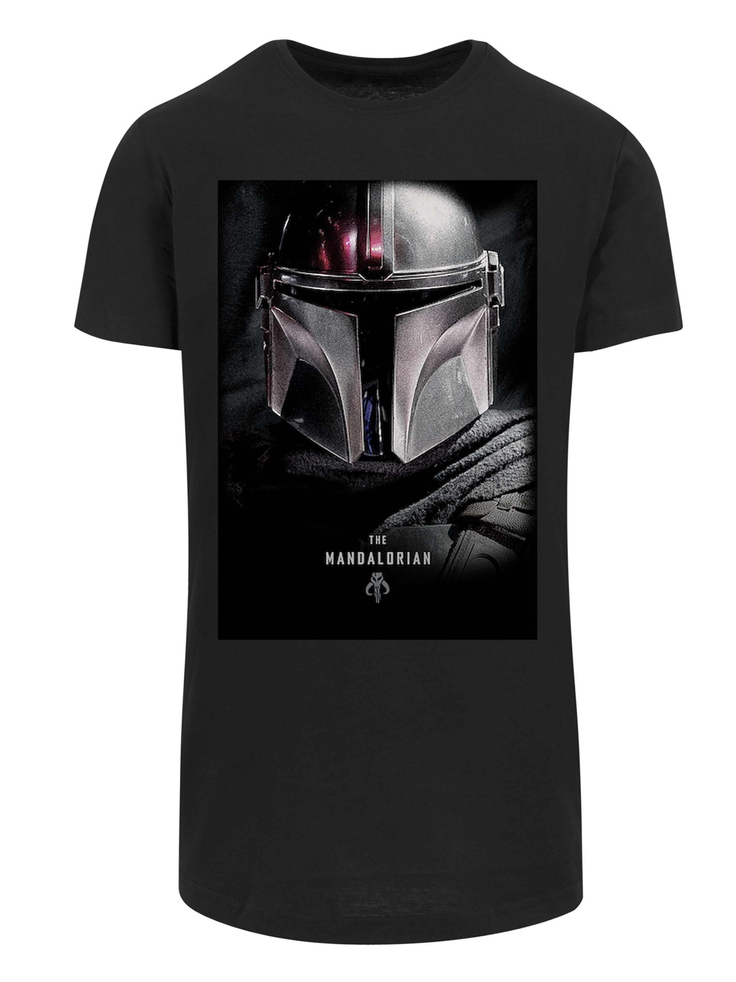 F4NT4STIC Shirt 'Star Wars The Mandalorian' in Black: front