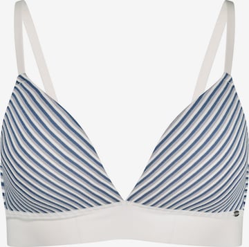 Skiny Triangle Bra in Blue: front