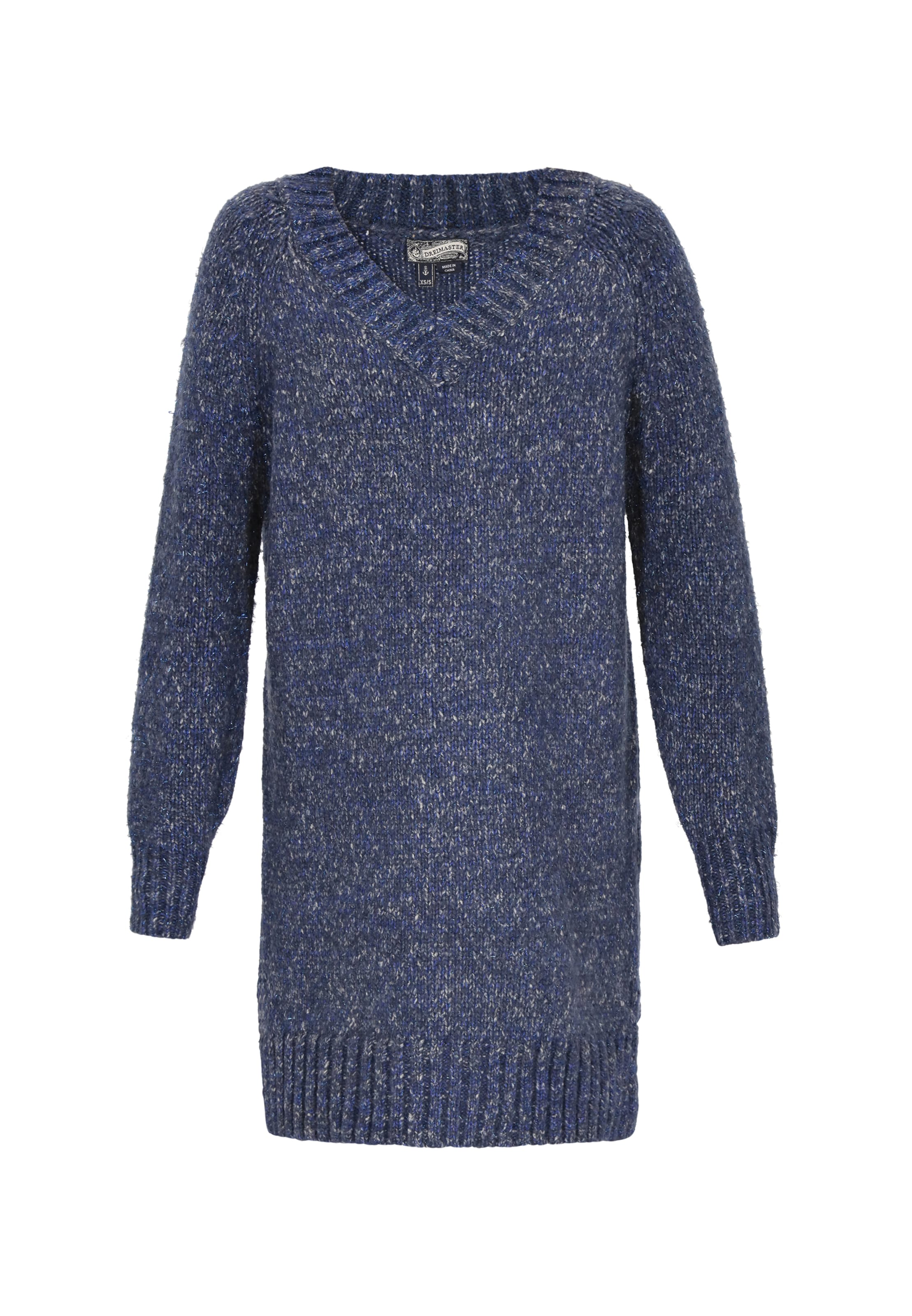 DreiMaster Vintage - Vestido de punto en azul: frente