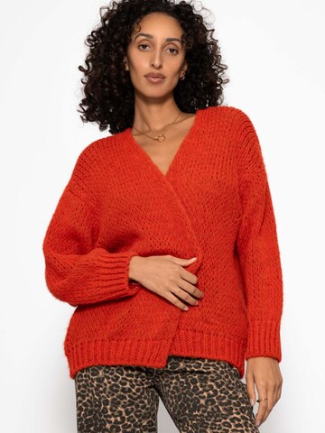 SASSYCLASSY Oversized Cardigan in Red: front