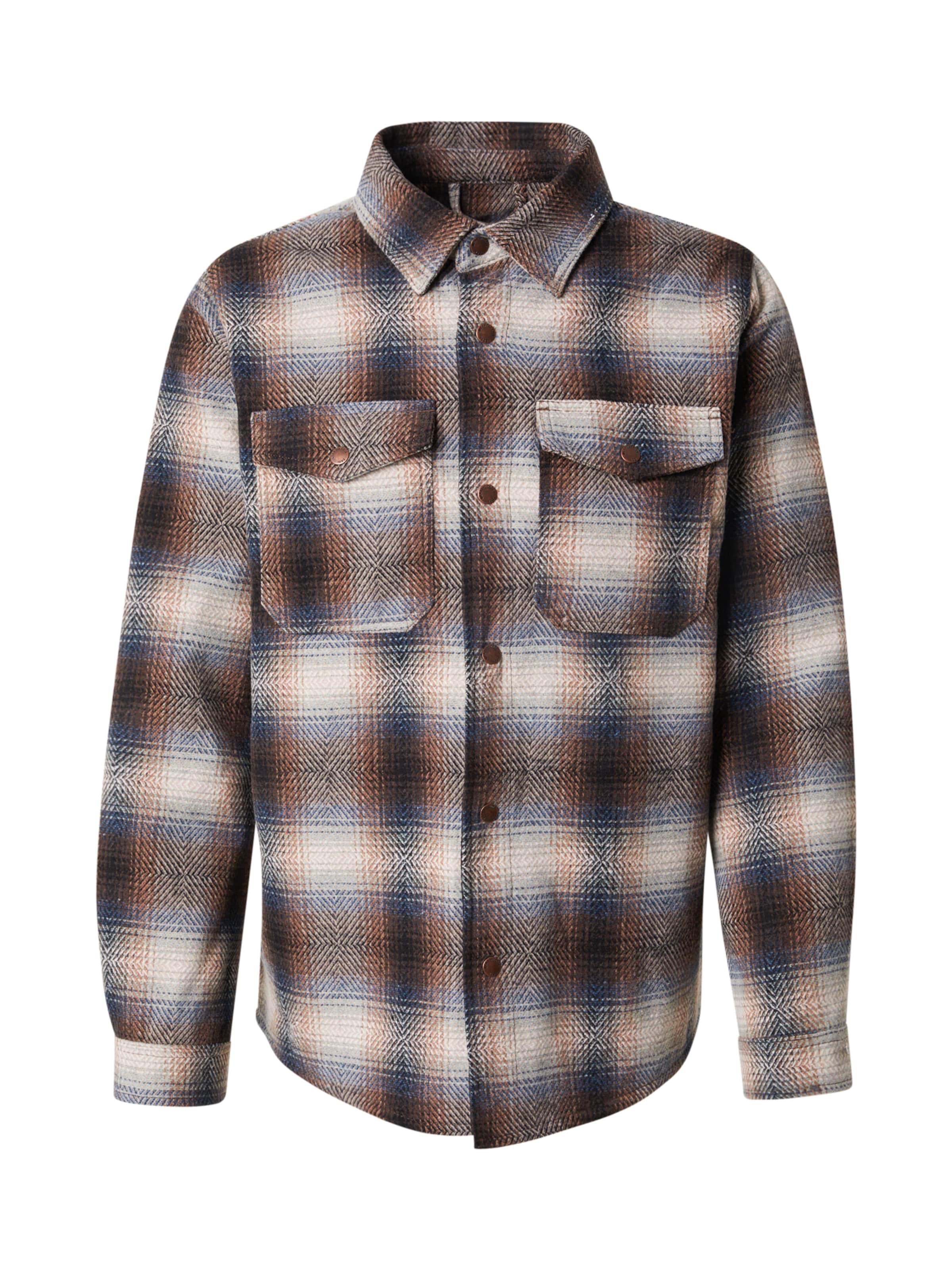 INDICODE JEANS Regular Fit Skjorte i brun: forside