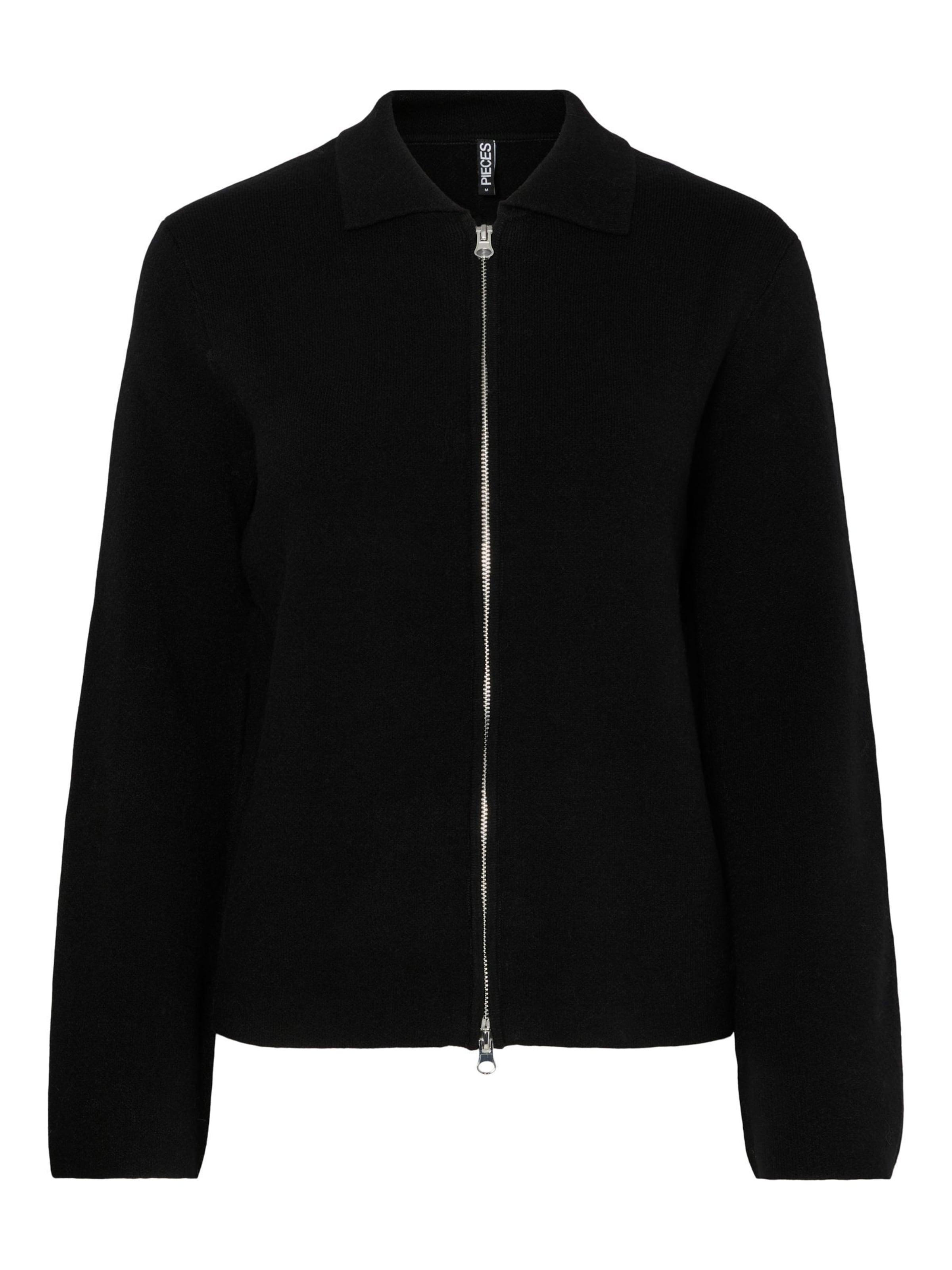 PIECES - Cárdigan 'PCRaja' en negro: frente