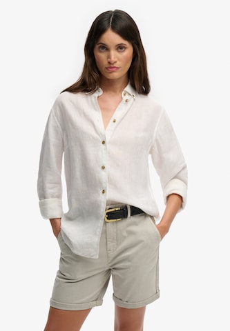 Superdry & Co Bluse in Weiß: Vorderseite