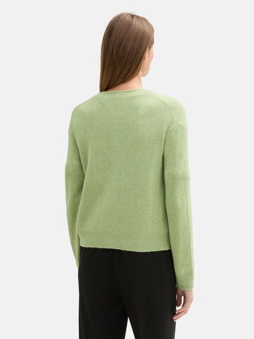 TOM TAILOR Knit cardigan in Green