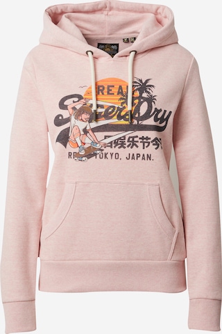 Superdry Tréning póló - rózsaszín: elől