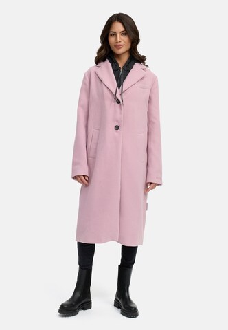 NAVAHOO Between-seasons coat 'Kekstraum 14' in Pink: front