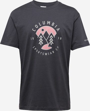 T-Shirt fonctionnel COLUMBIA en noir : devant